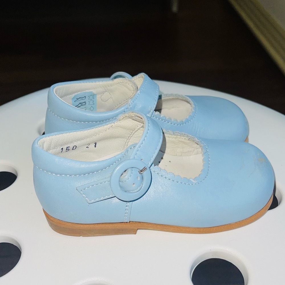de osu blue leather mary jane dress shoes